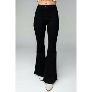BUDDY LOVE MOONSHINE HIGH WAISTED FLARE JEANS - BLACK